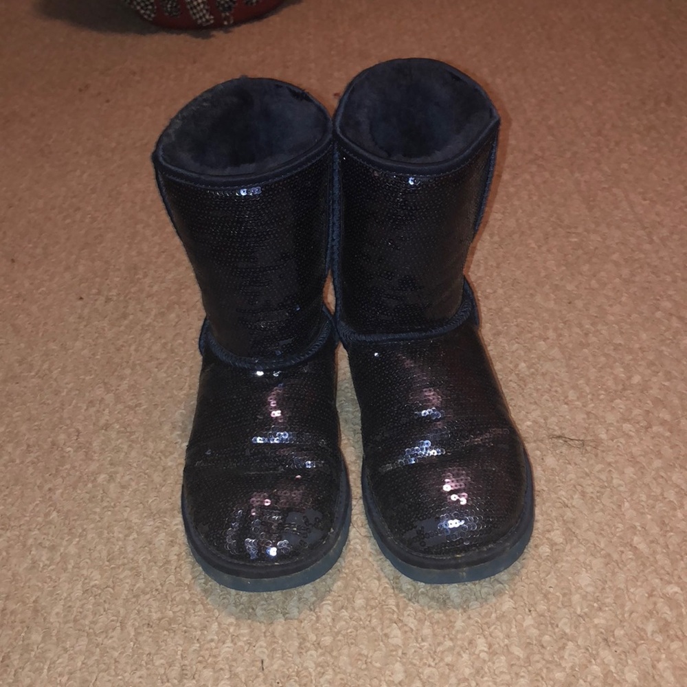 Blue sparkly Ugg Boots